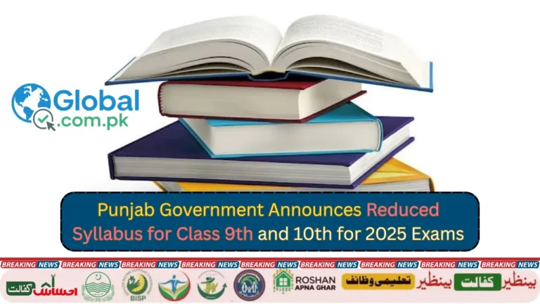 Punjab Reduced Syllabus 2025 for 9th & 10th